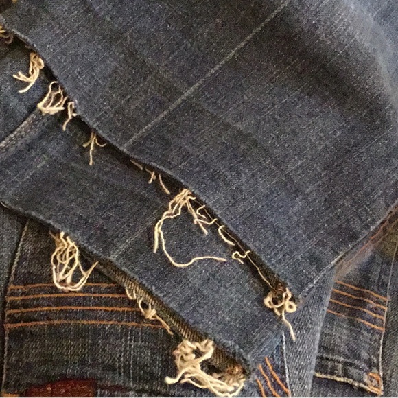 7FAM Flynt Distressed Flare Jeans Sz 26 - Picture 13 of 14